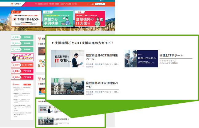 支援機関別ポータル