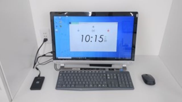 打刻時のパソコン画面の画像